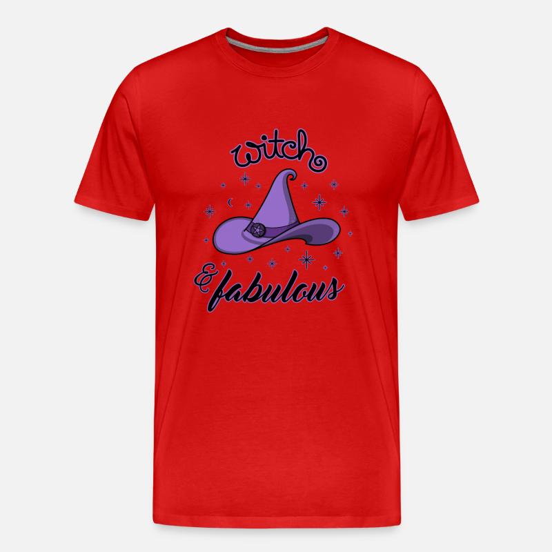 Witch and Fabulous - Männer Premium Bio T-Shirt - Rot