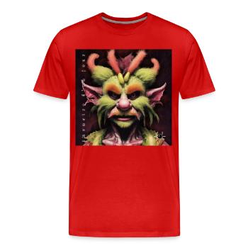 Monster #006 Kobold - Männer Premium Bio T-Shirt - Rot - Vorne - Damien (186cm)