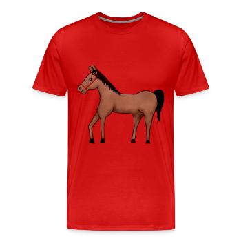 Ranch Far West Western équitation chevaux Cowboy - T-shirt bio Premium Homme - rouge - Devant - Damien (186cm)