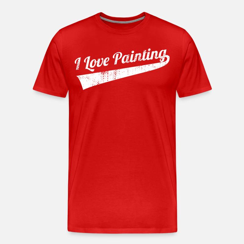 Maler Lackierer Liebe - Männer Premium Bio T-Shirt - Rot