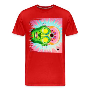 Monster #061 Hypnose - Männer Premium Bio T-Shirt - Rot - Vorne - Damien (186cm)