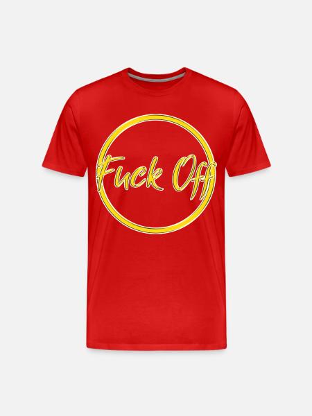 fuck off - Men's Premium Organic T-Shirt - red