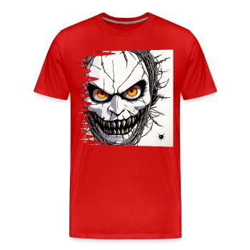 Monster #068 Stacheldraht - Männer Premium Bio T-Shirt - Rot - Vorne - Damien (186cm)