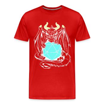 Drachen Kreatur Fabelwesen Märchen Märchenfigur - Männer Premium Bio T-Shirt - Rot - Vorne - Damien (186cm)