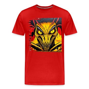 Monster #071 Tarantel - Männer Premium Bio T-Shirt - Rot - Vorne - Damien (186cm)