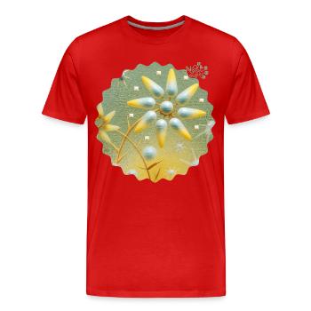 NDDF #14 Verspielt - Männer Premium Bio T-Shirt - Rot - Vorne - Damien (186cm)