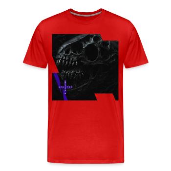 Monster #088 Three-Rex - Men's Premium Organic T-Shirt - red - Front - Damien (186cm)