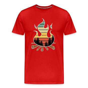 Feu de camp - T-shirt bio Premium Homme - rouge - Devant - Damien (186cm)