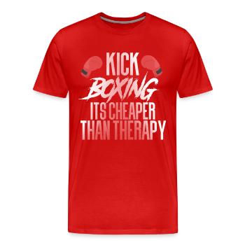 Kickboxing Kickboxing - T-shirt bio Premium Homme - rouge - Devant - Damien (186cm)