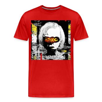 Monster #100 Innocence - Men's Premium Organic T-Shirt - red - Front - Damien (186cm)