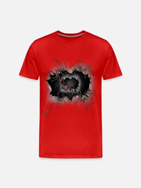 araignées araignées Halloween - T-shirt bio Premium Homme - rouge