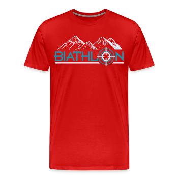 biathlon - T-shirt bio Premium Homme - rouge - Devant - Damien (186cm)