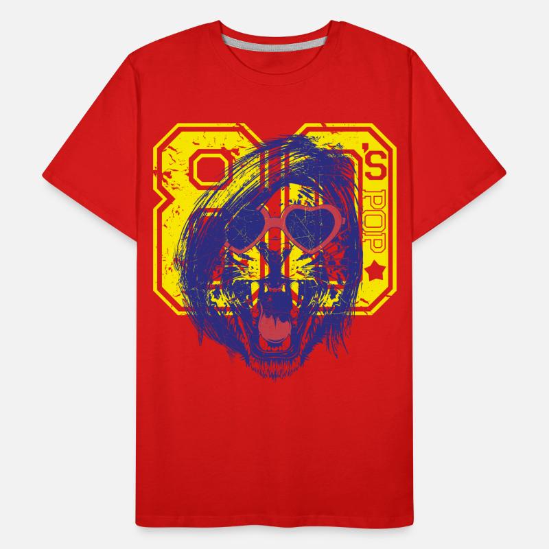 Leopard 80's Men's Premium Organic T-Shirt