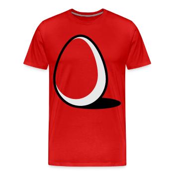 An Egg - Men's Premium Organic T-Shirt - red - Front - Damien (186cm)