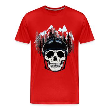 Alpinisme Montagnes Sports Sports Nature Alpes - T-shirt bio Premium Homme - rouge - Devant - Damien (186cm)