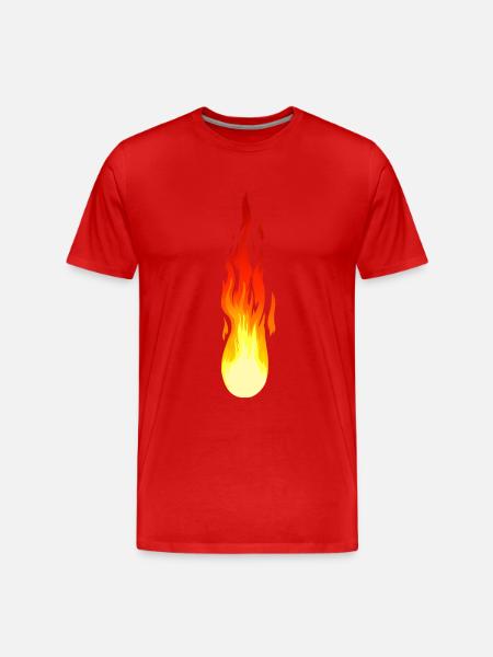 Comet Flame Fire Inferno Flame Fiery - Men's Premium Organic T-Shirt - red