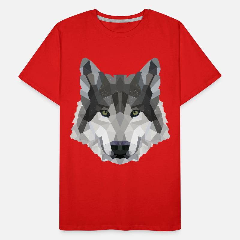 POLYGON WOLF WOLVES HUSKY PACK DOG PACK PACK Men's Premium Organic T-Shirt