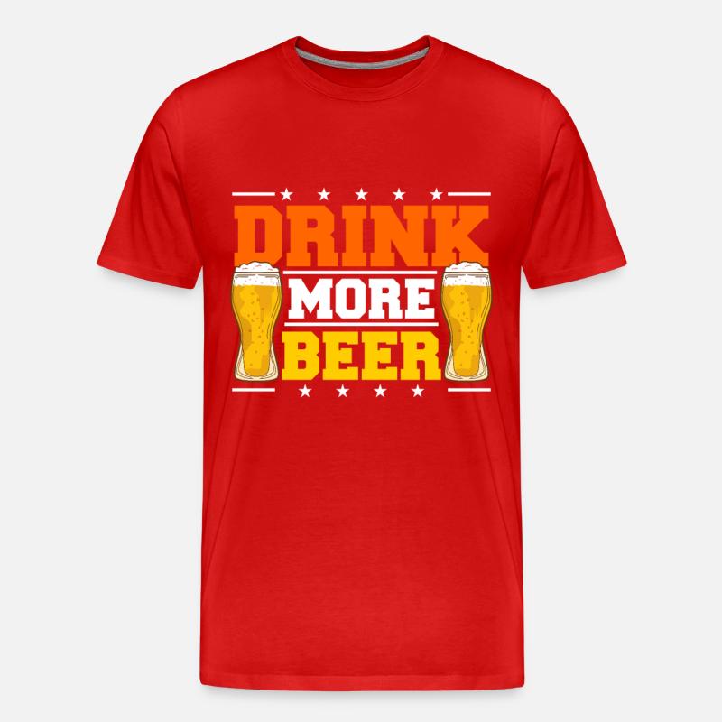 Bier Trinker Alkoholiker - Männer Premium Bio T-Shirt - Rot