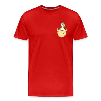 Kleine Ente Entchen Süße Babyente Entchen - Männer Premium Bio T-Shirt - Rot - Vorne - Damien (186cm)