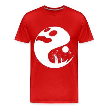 Halloween costume esprits leçon de fantômes - T-shirt bio Premium Homme - rouge - Devant - Damien (186cm)