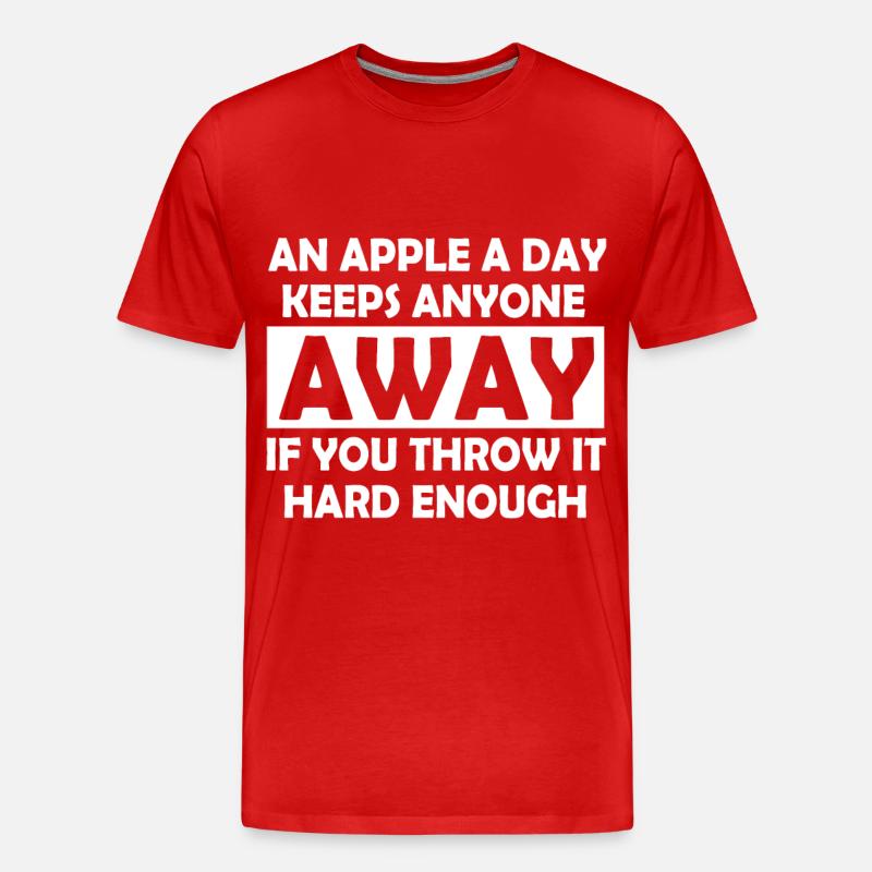 Lustige Sprüche Apfel Sarkasmus Geschenk - Männer Premium Bio T-Shirt - Rot