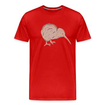 Kiwi Bird - T-shirt bio Premium Homme - rouge - Devant - Damien (186cm)