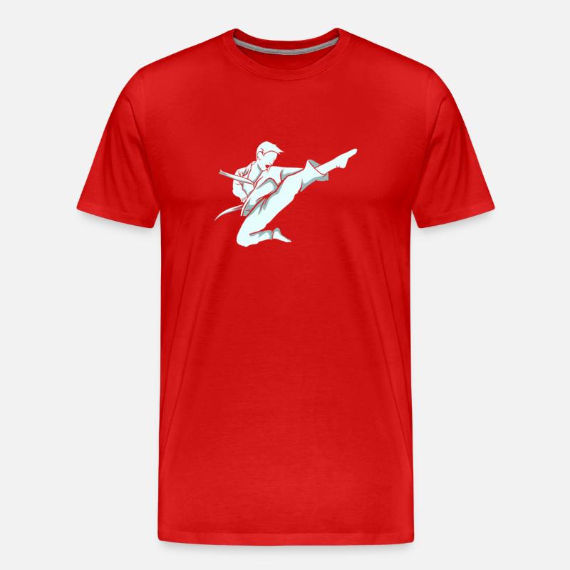 Karate Karateka - Männer Premium Bio T-Shirt - Rot