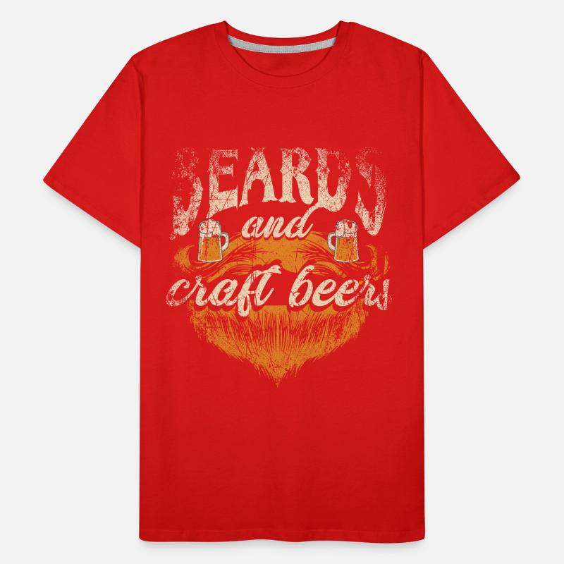Craft Beer Beard Men's Premium Organic T-Shirt