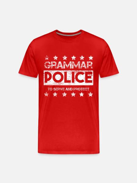Police grammaire - T-shirt bio Premium Homme - rouge