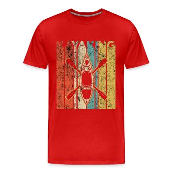 Kayak Kayak Vintage Kayak Kayak - T-shirt bio Premium Homme - rouge - Devant - Damien (186cm)