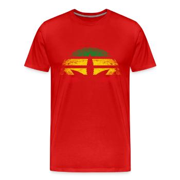 Cannabis rétro - T-shirt bio Premium Homme - rouge - Devant - Damien (186cm)
