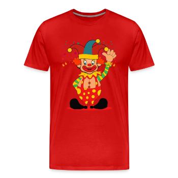 Clown Karneval - Men's Premium Organic T-Shirt - red - Front - Damien (186cm)