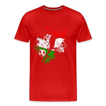 Italian flag football - Men's Premium Organic T-Shirt - red - Front - Damien (186cm)