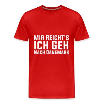 Dänemark Auswandern Skandinavien Geschenk - Männer Premium Bio T-Shirt - Rot - Vorne - Damien (186cm)