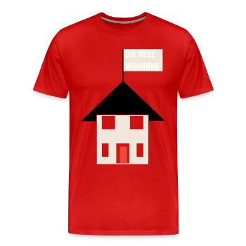 die neue wohnung shirt - Männer Premium Bio T-Shirt - Rot - Vorne - Damien (186cm)