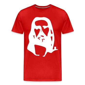 jesus optische täuschung - Männer Premium Bio T-Shirt - Rot - Vorne - Damien (186cm)