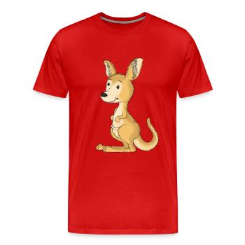 Wildtiere Australien Beuteltiere Känguru Kinder - Männer Premium Bio T-Shirt - Rot - Vorne - Damien (186cm)