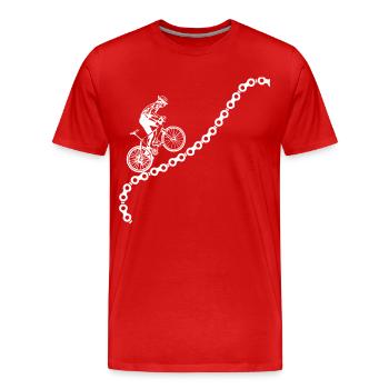 Bike bike - Men's Premium Organic T-Shirt - red - Front - Damien (186cm)