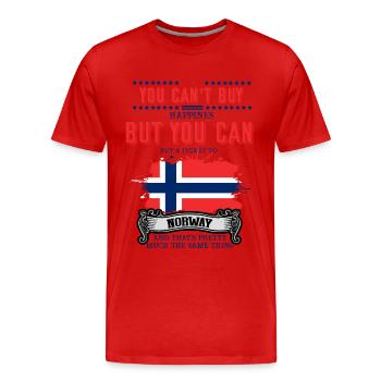 Norvège, destination de voyage, Trollstigen - T-shirt bio Premium Homme - rouge - Devant - Damien (186cm)