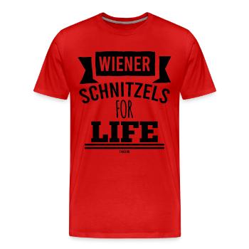 Wiener Schnitzel Austria meat - Men's Premium Organic T-Shirt - red - Front - Damien (186cm)