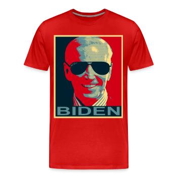 Biden, Biden 2020, Président de Biden, Anti  - T-shirt bio Premium Homme - rouge - Devant - Damien (186cm)