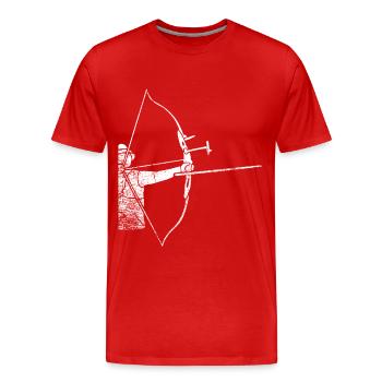 Great archer bow - Men's Premium Organic T-Shirt - red - Front - Damien (186cm)