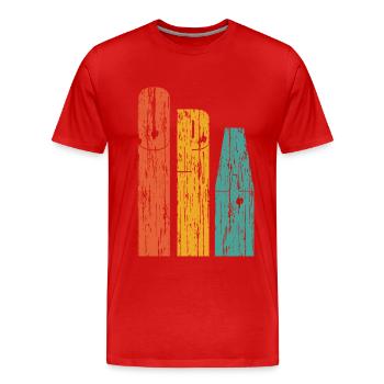 Grandpa high 3 triple grandpa - Men's Premium Organic T-Shirt - red - Front - Damien (186cm)