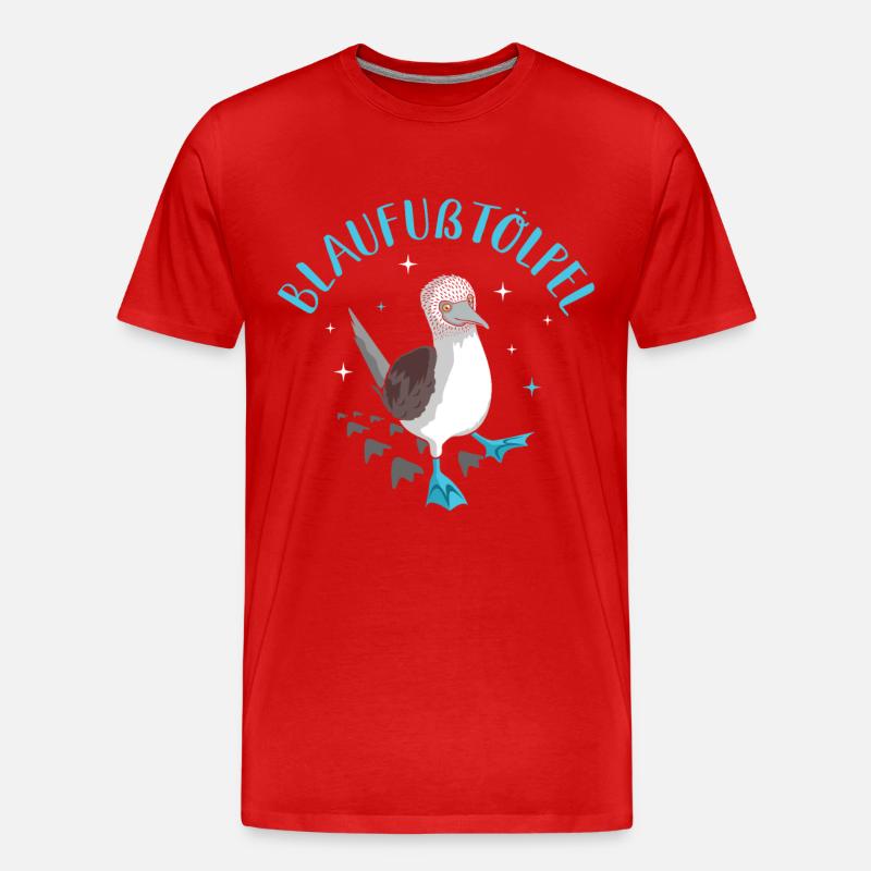 Blaufußtölpel - Männer Premium Bio T-Shirt - Rot