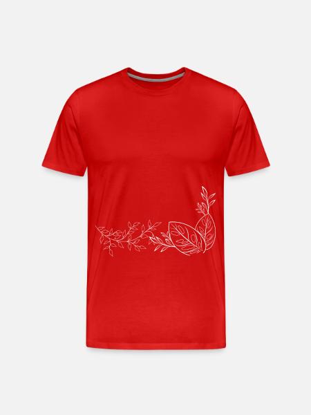 Flowers plants wedding icon - Men's Premium Organic T-Shirt - red