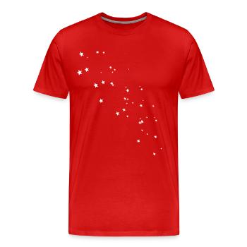 Stern - Männer Premium Bio T-Shirt - Rot - Vorne - Damien (186cm)