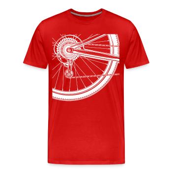 Bike race spokes cycling - Men's Premium Organic T-Shirt - red - Front - Damien (186cm)