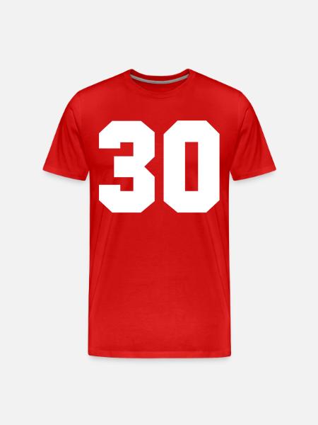 Numéro 30 - T-shirt bio Premium Homme - rouge