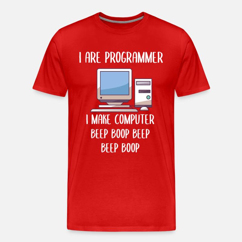 I are programmer programming - Men's Premium Organic T-Shirt - red