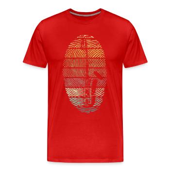 Saxophonist Musik Musiker - Männer Premium Bio T-Shirt - Rot - Vorne - Damien (186cm)